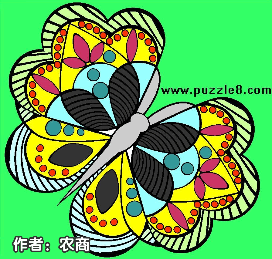 蝴蝶的网友填色作品