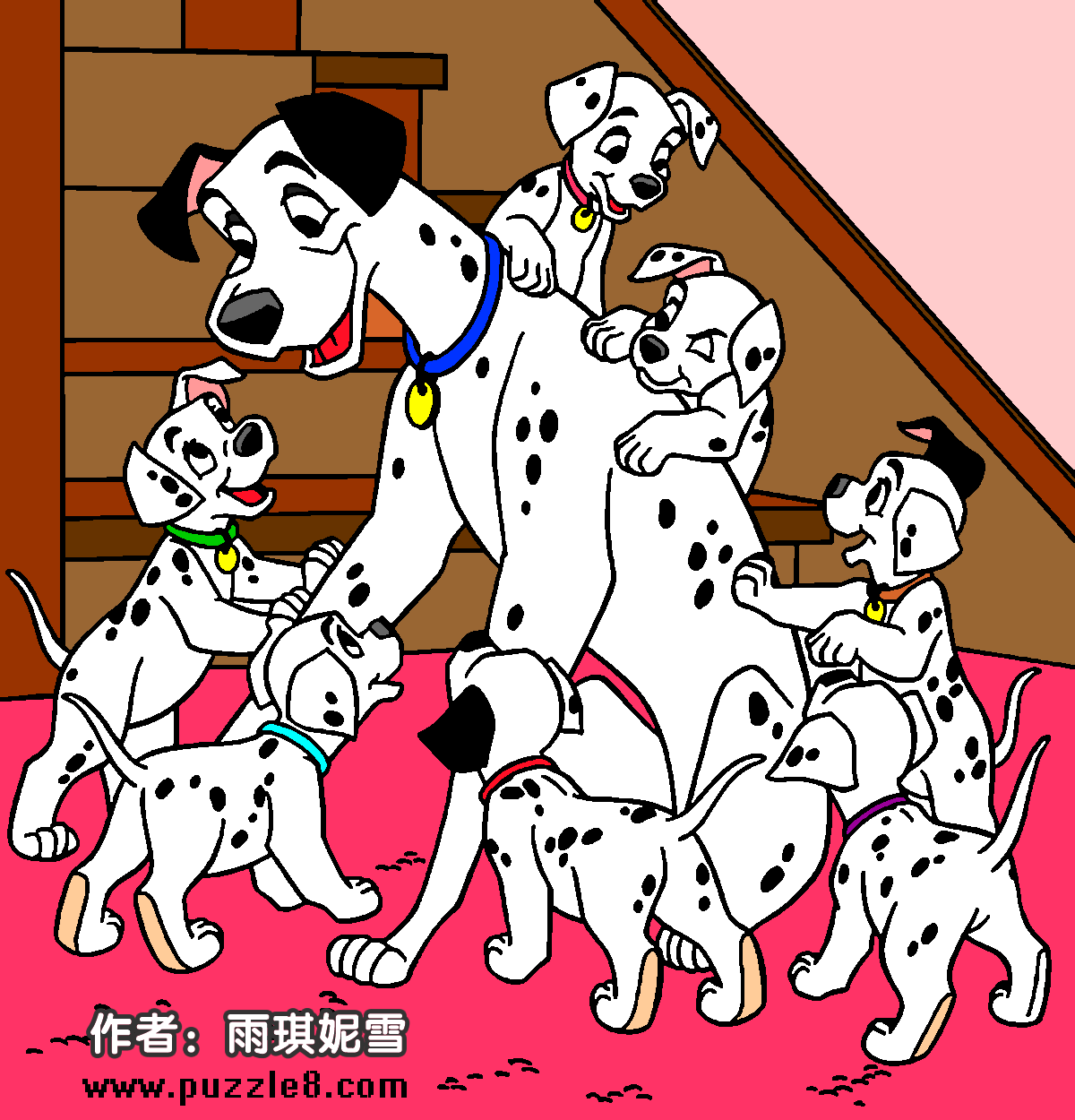 101斑点狗的网友填色作品