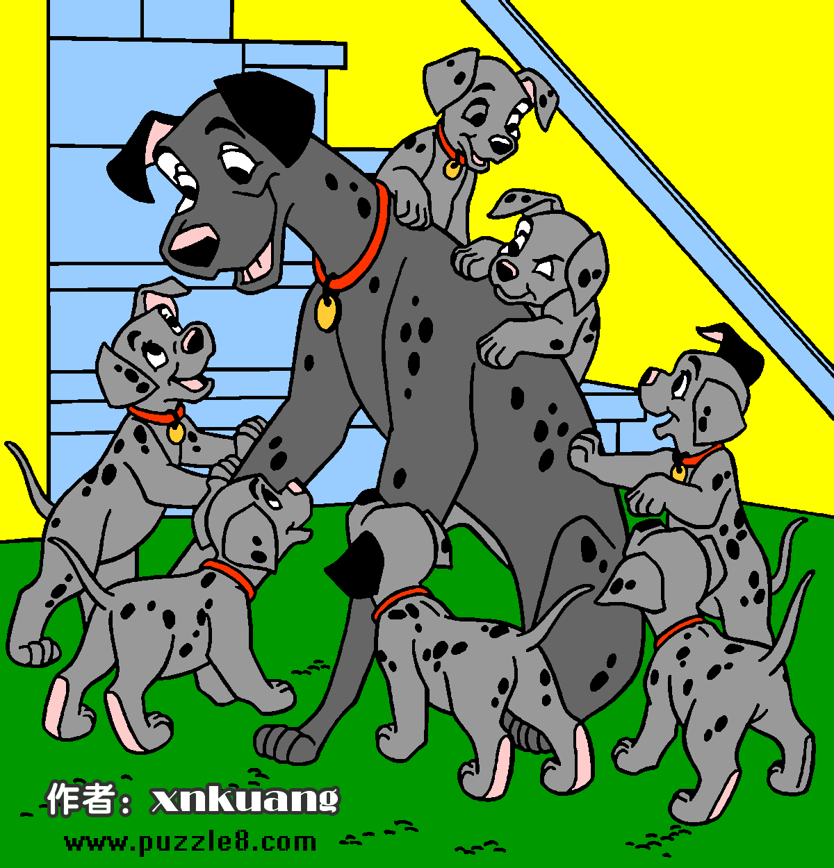 101斑点狗的网友填色作品