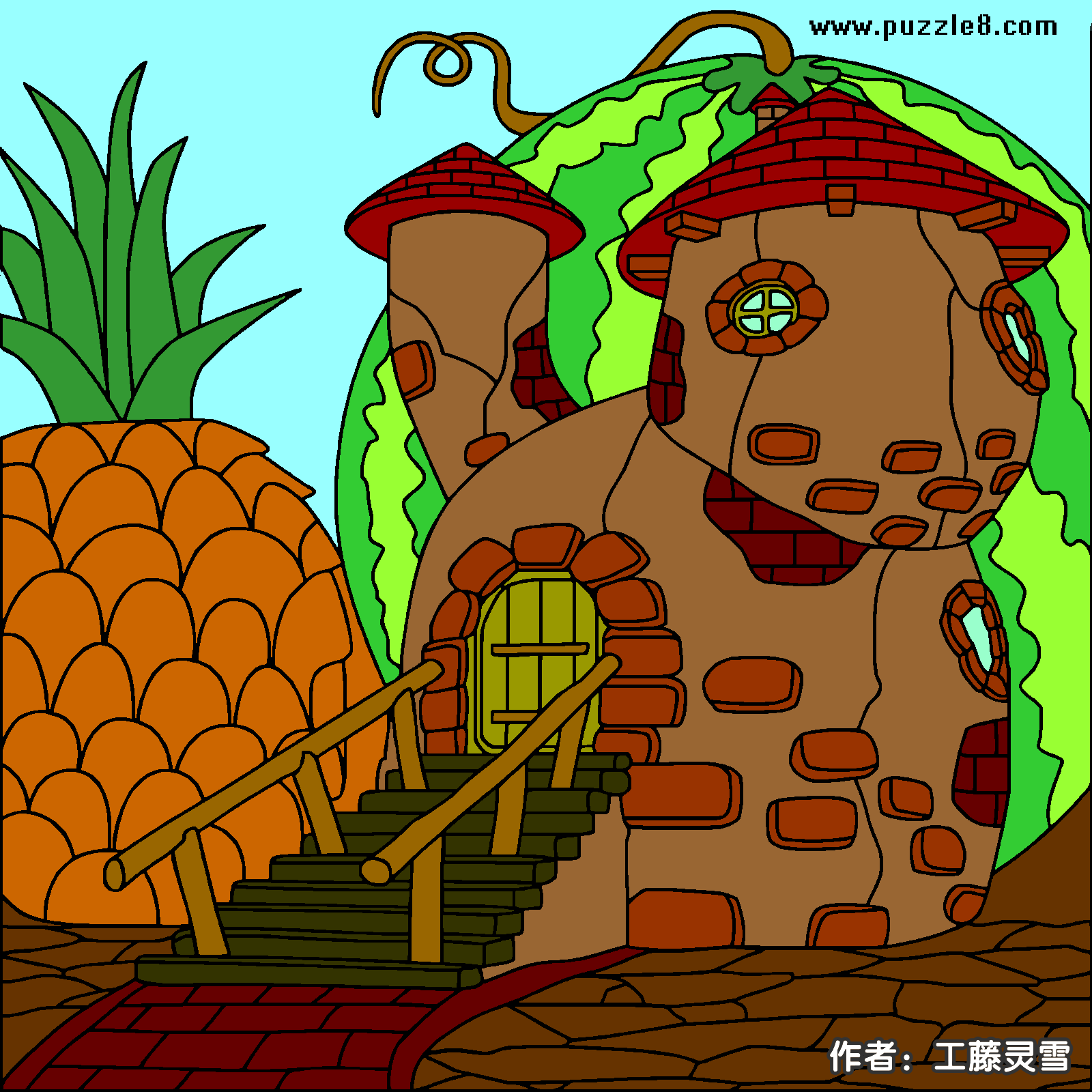 微型房子的网友填色作品