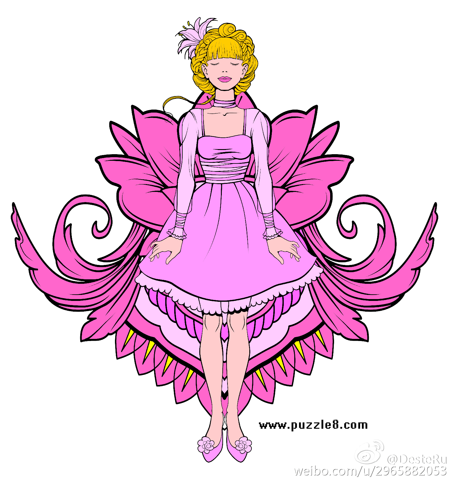花样少女的网友填色作品