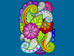 鲜花绿叶的网友填色作品