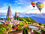 泰国风景的拼图游戏